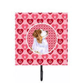 4.25 x 7 in. Australian Shepherd Valentines Love and Hearts Leash Or Key Holder