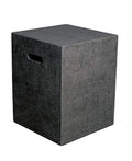 Modeno Black Propane Tank Cover Fire Pit Accessories Square 20 Inches Concrete Outdoor Side Table Fits Standard 20 Pound Propane Tank Hideaway Table