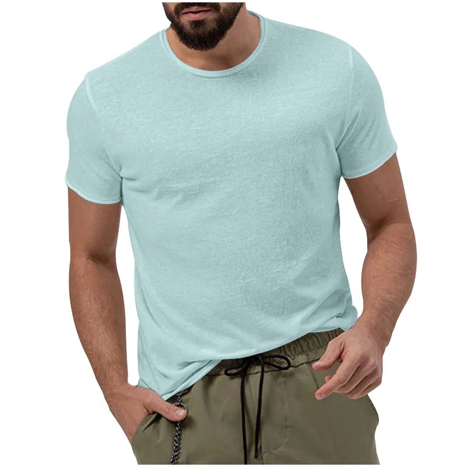 YUHAOTIN Mens Graphic T-Shirts Funny Sayings Fashion Spring and Summer Casual Short Sleeved Round Neck Solid Color T Shirt Tops Cloud Yarn Spinning T Shirt Mens Black T Shirt Men White T Shirt