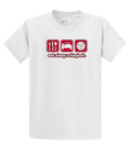 Volleyball Short Sleeve T-shirt Eat Sleep Volleyball-White-Large