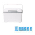 8L Camping Insulated Hard Cool Box for Picnics Barbecue Trips White