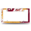 Miami NBA Heat Chrome Metal License Plate Frame with Tie Dye Design