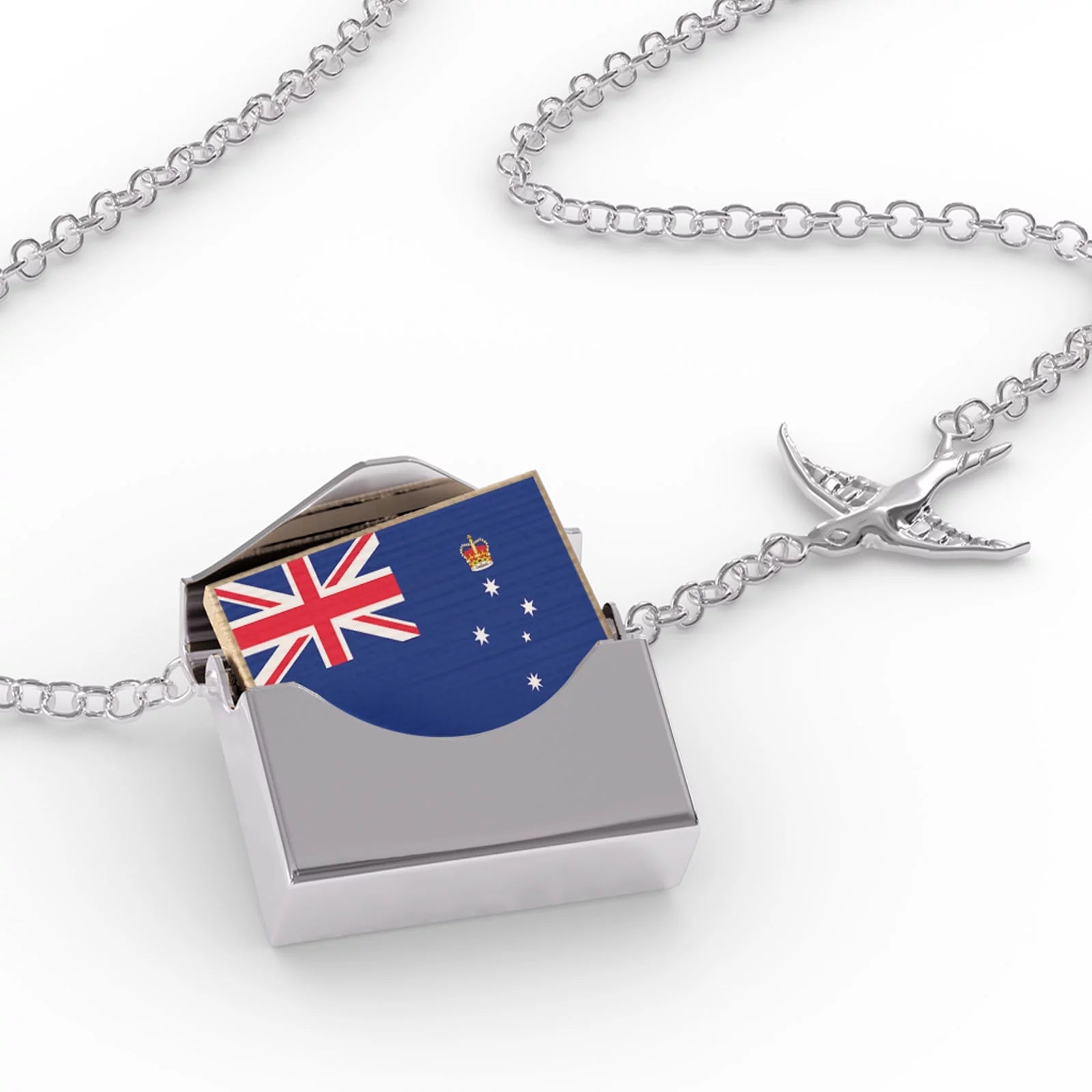 Locket Necklace Victoria Flag region: Australia in a silver Envelope Neonblond