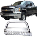Ikon Motorsports Bull Bar Grille Guard - Fits 07-10 Chevy Silverado 2500 3500Hd