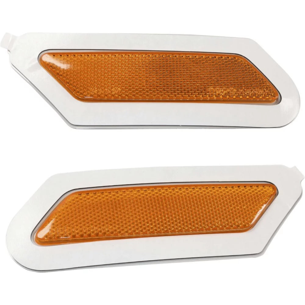 Teledu Bumper Face Bar Reflectors Light Lamp Set of 2 Front Driver & Passenger Pair