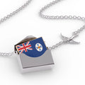 Locket Necklace Queensland Flag region: Australia in a silver Envelope Neonblond