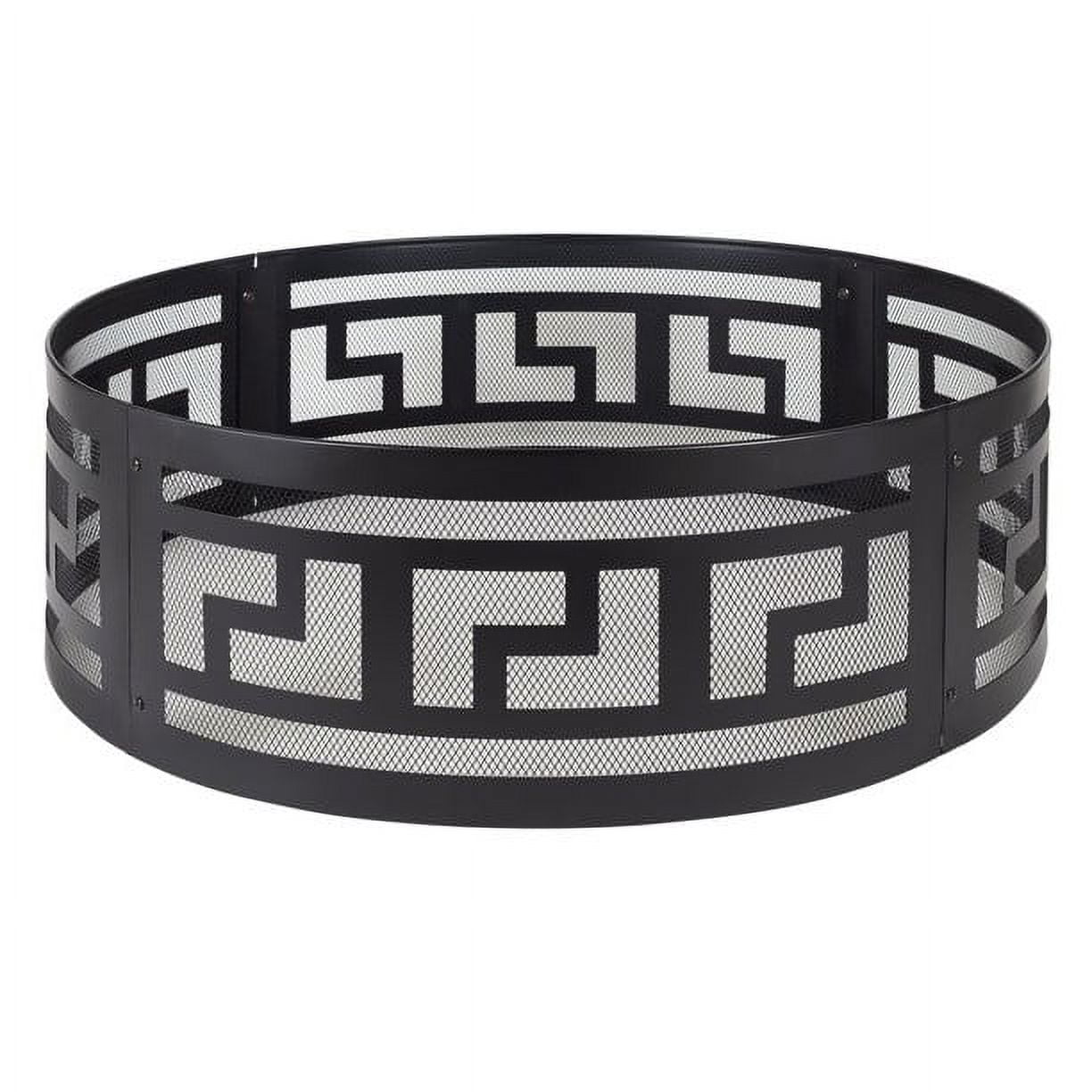 Heavy Duty 36 inch Round Black Steel Mesh Fire Pit Ring