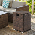 16 Propane Tank Cover, Outdoor Hideaway Brown Wicker Tank Table - 16W