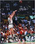 Larry Bird Boston Celtics Autographed 16 x 20 Shooting Vs. Dominique Wilkins Photograph - Fanatics Authentic Certified
