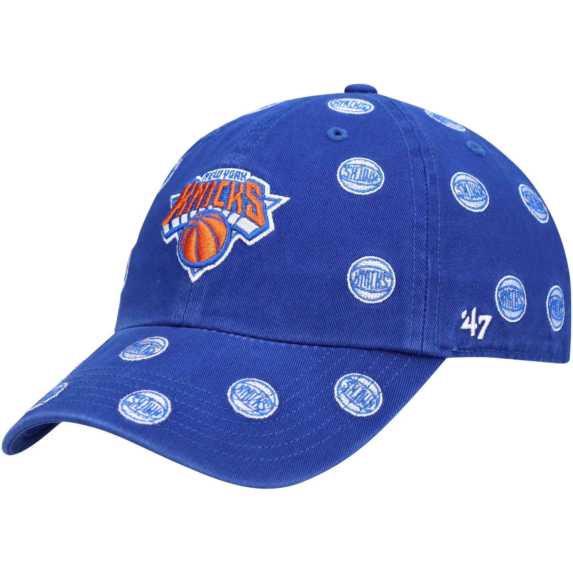 Men's '47 Blue New York Knicks Confetti Cleanup Adjustable Hat - OSFA