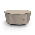 Budge Small Brown / Beige Patio Round Table/Chairs Cover, English Garden