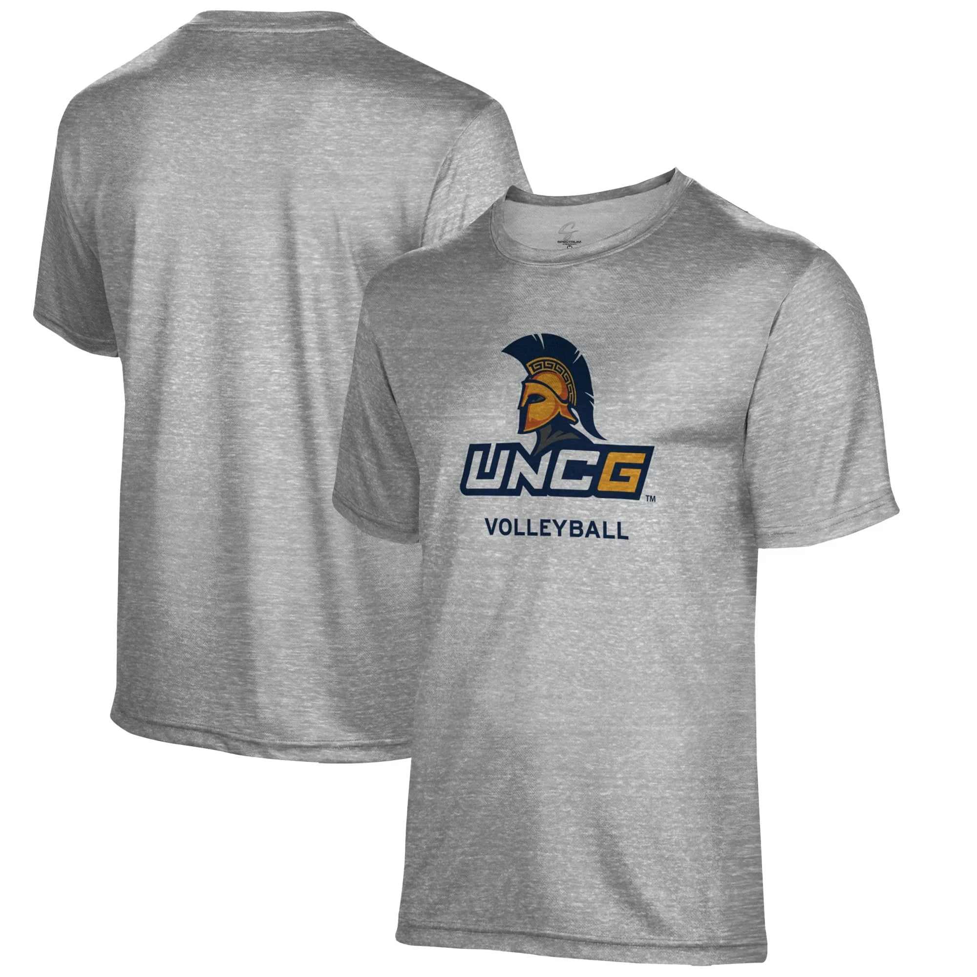 Men's Gray UNCG Spartans Volleyball Name Drop T-Shirt