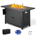 Mcferran's Inc Moasis 50,000 BTU 43 Outdoor Wicker Patio Propane Gas Fire Pit Table