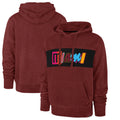 Men's '47 Red Miami Heat 2021/22 City Edition Wordmark Chest Pass Pullover Hoodie