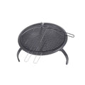 Blue Sky Outdoor Living 21.25 Round Portable Fire Pit with Log Grate, Screen, and Lift, Black