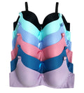 Women Bras 6 Pack of T-shirt Bra B Cup C Cup D Cup DD Cup DDD Cup 34B (9298)
