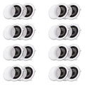 Acoustic Audio CS-IC83 In Ceiling Wall 8 Speaker 8 Pair Pack 3 Way Home Theater Flush Mount