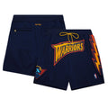 Men's Mitchell & Ness Navy Golden State Warriors  Authentic NBA x Just Don Mesh Shorts
