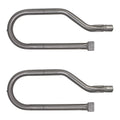 2-Pack BBQ Gas Grill Tube Burner Replacement Parts for Harris Tweeter Bull Models Texan Lonestar - Compatible Barbeque Stainless Steel Pipe Burners