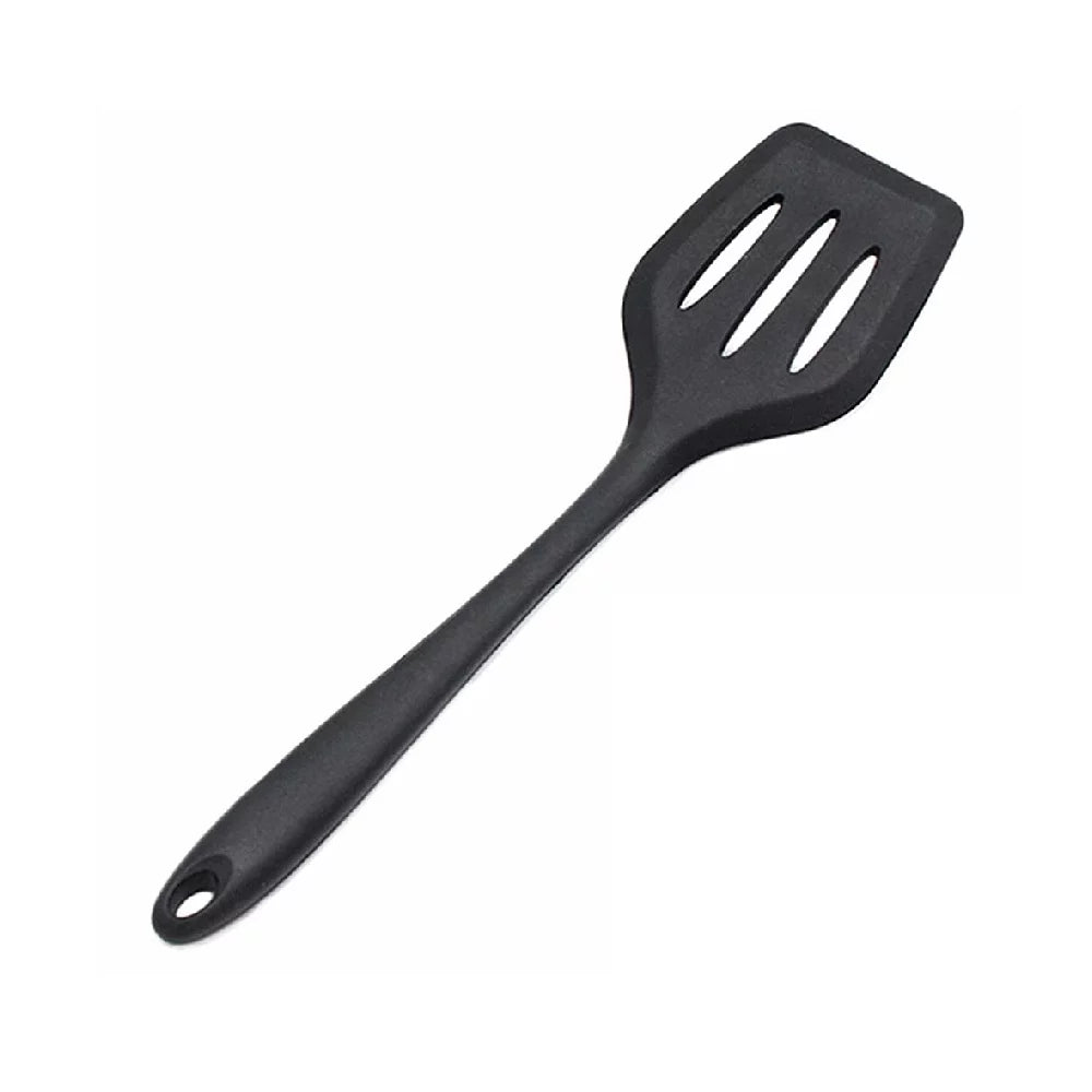 1 Pcs Silicone Turner Slotted Heat Resistant Kitchen Non Stick Utensil Spatula 12