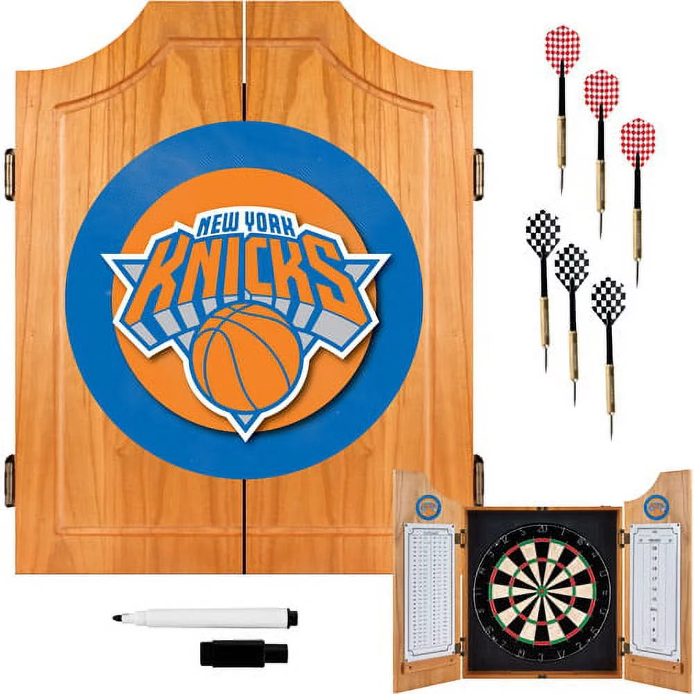NBA New York Knicks Wood Dart Cabinet Set