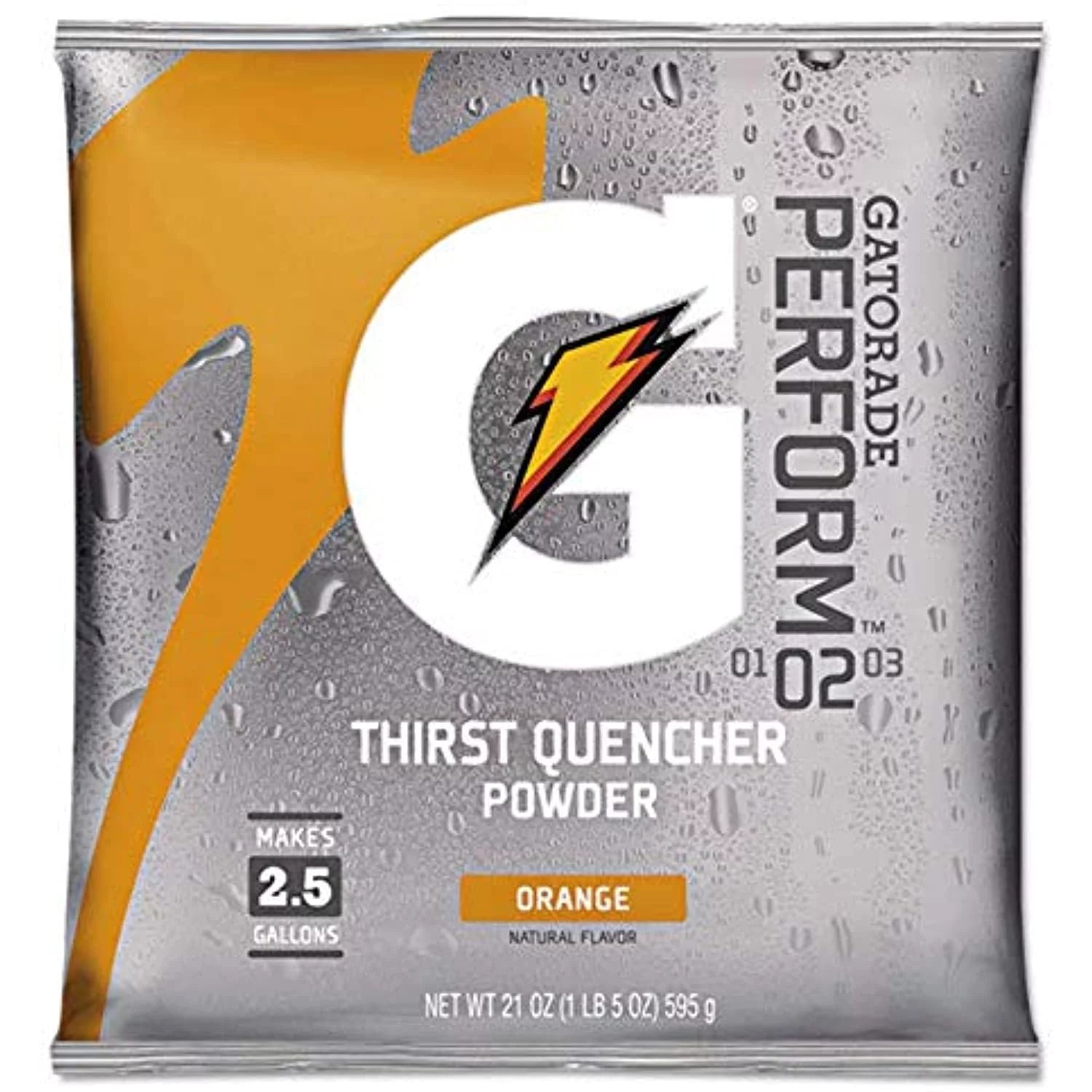 Gatorade Instant Powder - 2-1/2Gal Orange Powder Mix 32-21Oz Pkg