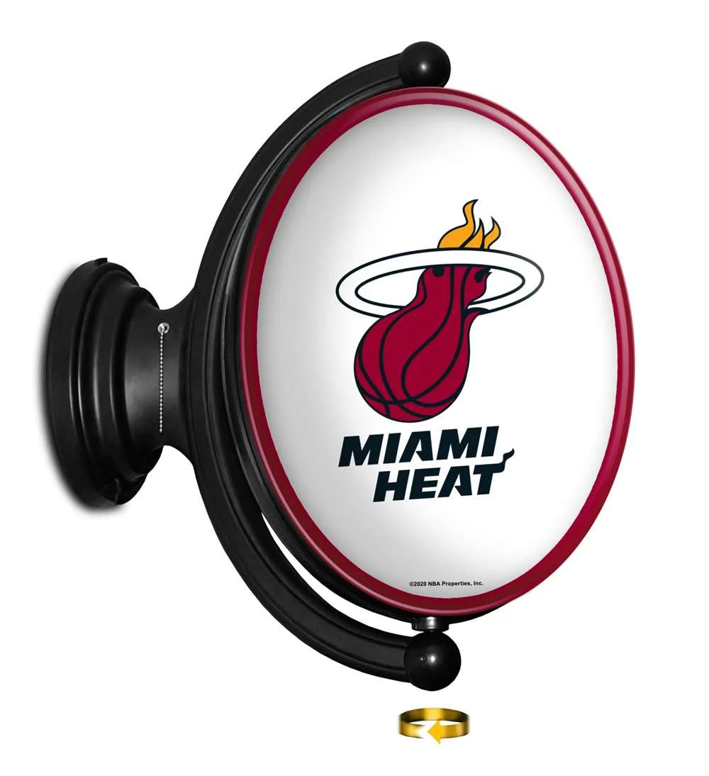 Miami Heat: Original Oval Rotating Lighted Wall Sign