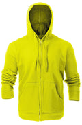 Flame Resistant FR Fleece Hoodies Zip-Up Sweater - 100%C - 12 oz - Yellow Color - Size: 4XL