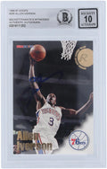 Allen Iverson Philadelphia 76ers Autographed 1996-97 Hoops #295 Beckett Fanatics Witnessed Authenticated 10 Rookie Card - Fanatics Authentic Certified