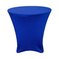 Your Chair Covers - 30 x 30 inch Lowboy Cocktail Round Stretch Spandex Table Cover Royal Blue for Wedding, Party, Birthday, Patio, etc.