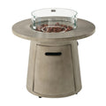 VENTOPYR  Patio Propane Fire Pit Coffee Table with Wind Guard & Waterproof Cover
