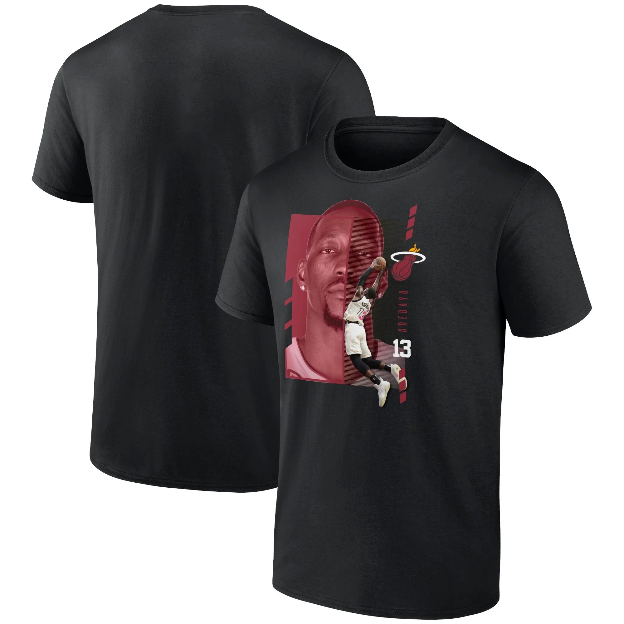 Men's Fanatics Branded Bam Adebayo Black Miami Heat Jump Pass T-Shirt