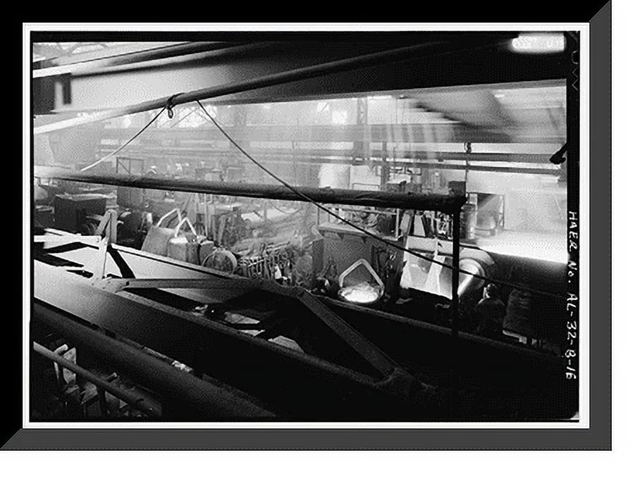 Historic Framed Print, United States Pipe & Foundry Company Plant, Pipe Casting & Testing Area, 2023 St. Louis Avenue at I-20/59, Bessemer, Jefferson County, AL - 3, 17-7/8 x 21-7/8