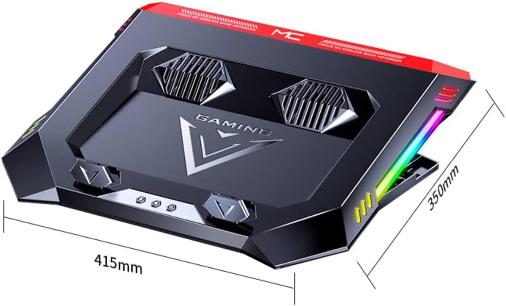 RGB Gaming Laptop Cooling Fans, Turbo-Fan(4500RPM Spinning) Laptop Cooler Fan