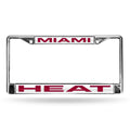Miami NBA Heat Chrome Metal Laser Cut License Plate Frame