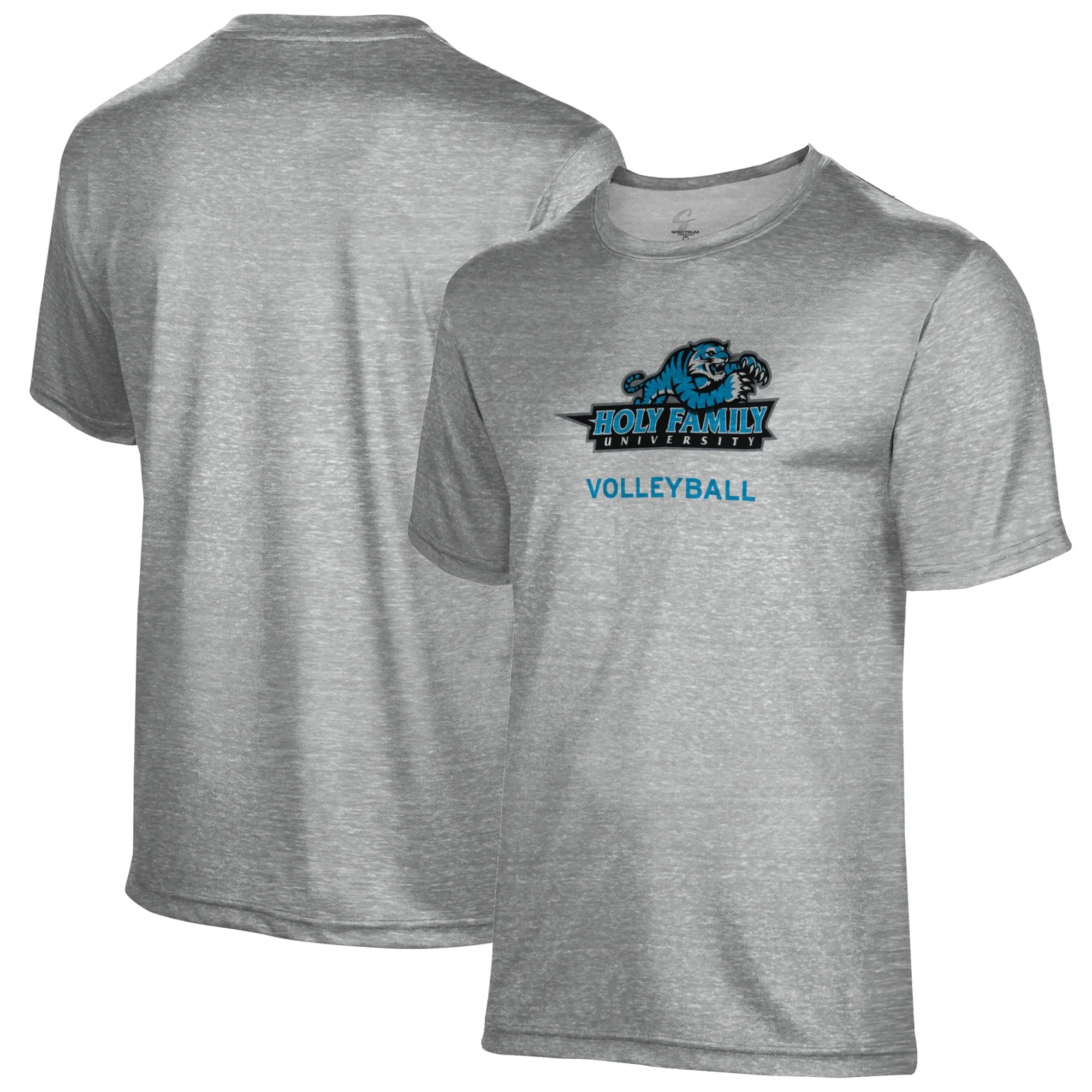Men's Gray Holy Family Tigers Volleyball Name Drop T-Shirt