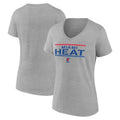 Women's Fanatics Branded  Gray Miami Heat Hoops For Troops Training V-Neck T-Shirt