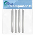 4-Pack BBQ Grill Heat Shield Plate Tent Replacement Parts for Weber 3750101 - Compatible Barbeque Stainless Steel Flame Tamer, Guard, Deflector, Flavorizer Bar, Vaporizer Bar, Burner Cover 24 1/2