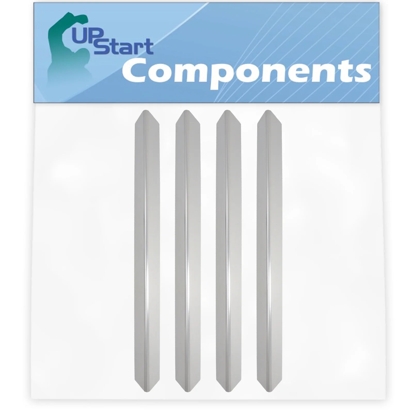 4-Pack BBQ Grill Heat Shield Plate Tent Replacement Parts for Weber 83751701 - Compatible Barbeque Stainless Steel Flame Tamer, Guard, Deflector, Flavorizer Bar, Vaporizer Bar, Burner Cover 24 1/2