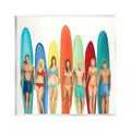 Stupell Industries Surfers & Boards Summer Sports Painting Unframed Art Print Wall Art, 12 x 12