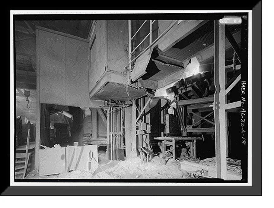 Historic Framed Print, United States Pipe & Foundry Company Plant, Melting & Treatment Areas, 2023 St. Louis Avenue at I-20/59, Bessemer, Jefferson County, AL - 9, 17-7/8 x 21-7/8