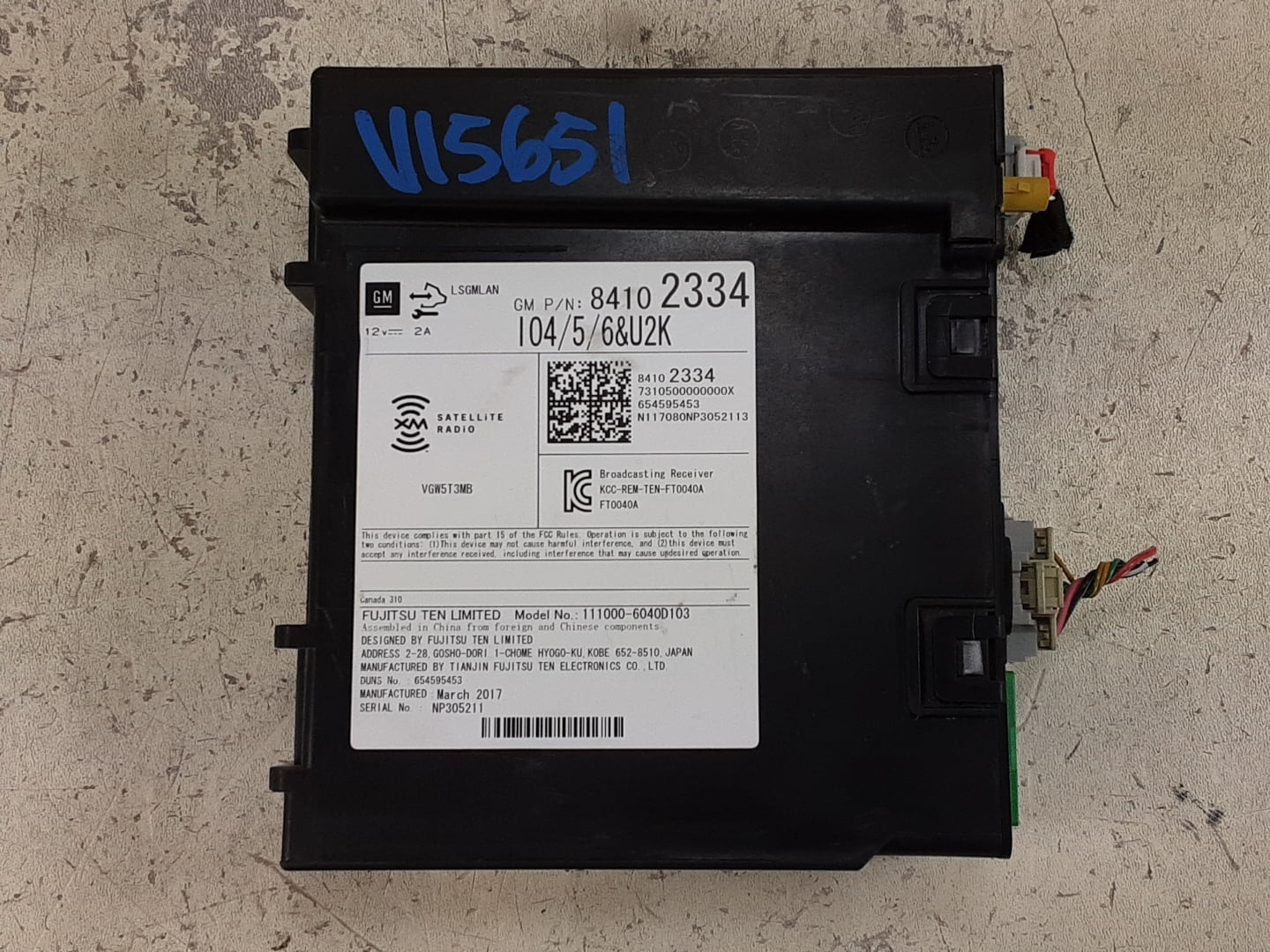 Pre-Owned 2017 2018 Buick Encore LaCrosse Satellite Radio Audio Media Receiver OEM LKQ (Good)