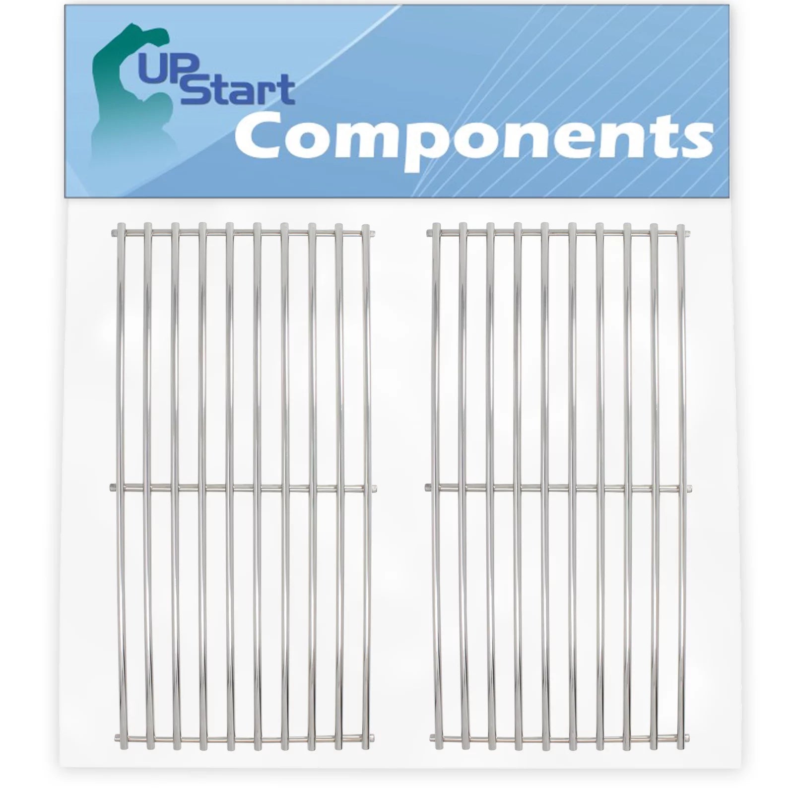 2-Pack BBQ Grill Cooking Grates Replacement Parts for Brinkmann 810-9415-F - Compatible Barbeque Grid 17 3/4