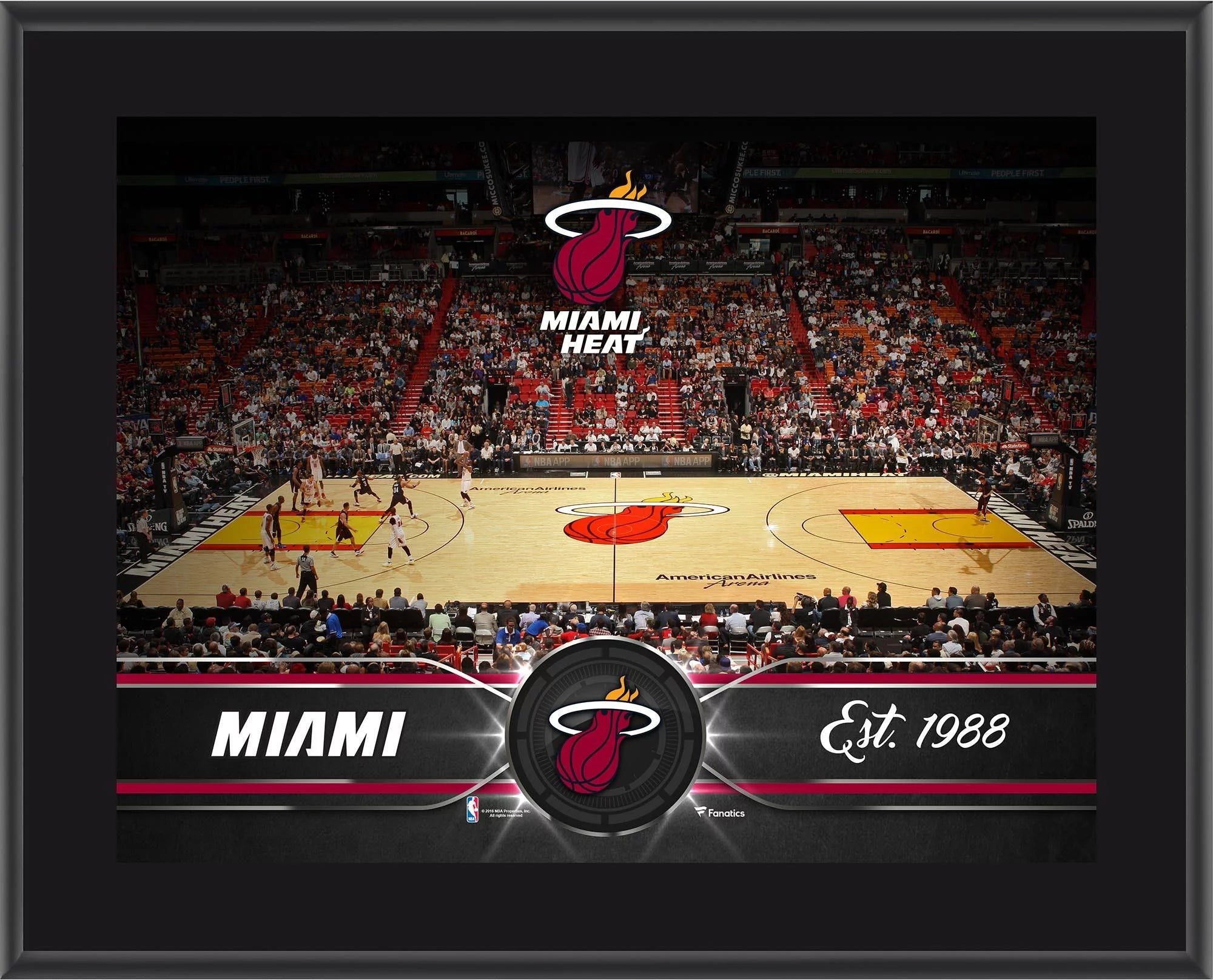 Miami Heat 10.5 x 13 Sublimated Team Stadium Plaque