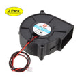 DC12V 75x75x30mm Brushless Turbo Blower Cooler Cooling Fan 2Pcs for PC Case