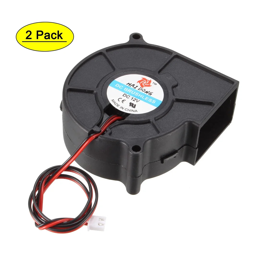 DC12V 75x75x30mm Brushless Turbo Blower Cooler Cooling Fan 2Pcs for PC Case