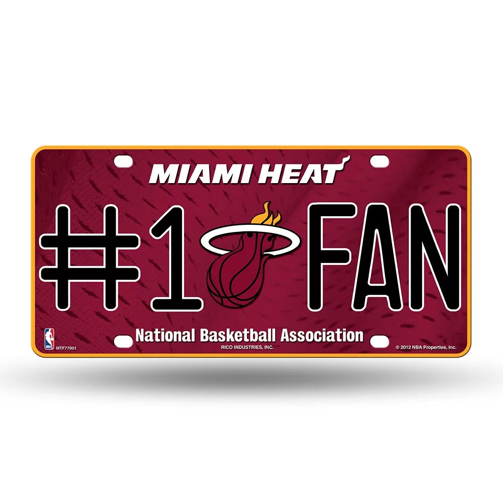 Miami Heat NBA Metal Tag License Plate (#1 Fan)