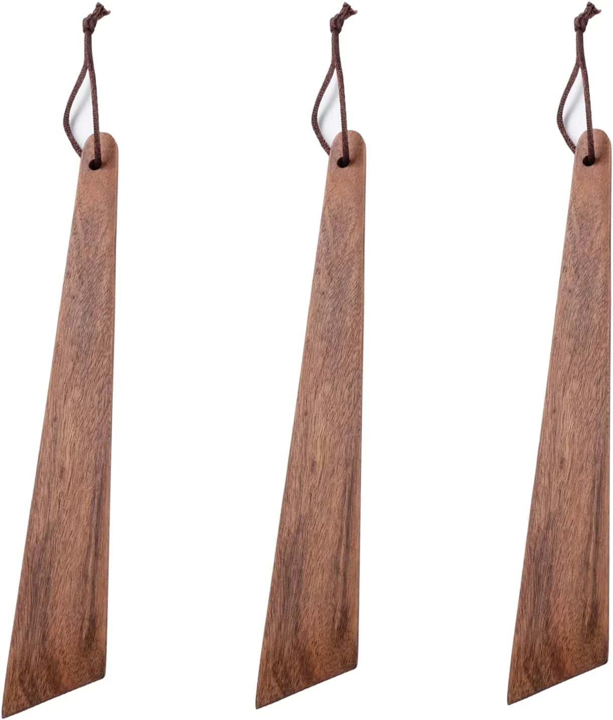 Muso Wood 9.8 Teak Wood Spatula for Cooking, Small Wood Flipper, Non-Stick Spatula Set, Multi-Purpose Spatulas for Flipping, Serving, Scraping & Turning (Set of 3)