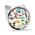 Australia Landscape Animals National Flag Ring Adjustable Love Wedding Engagement