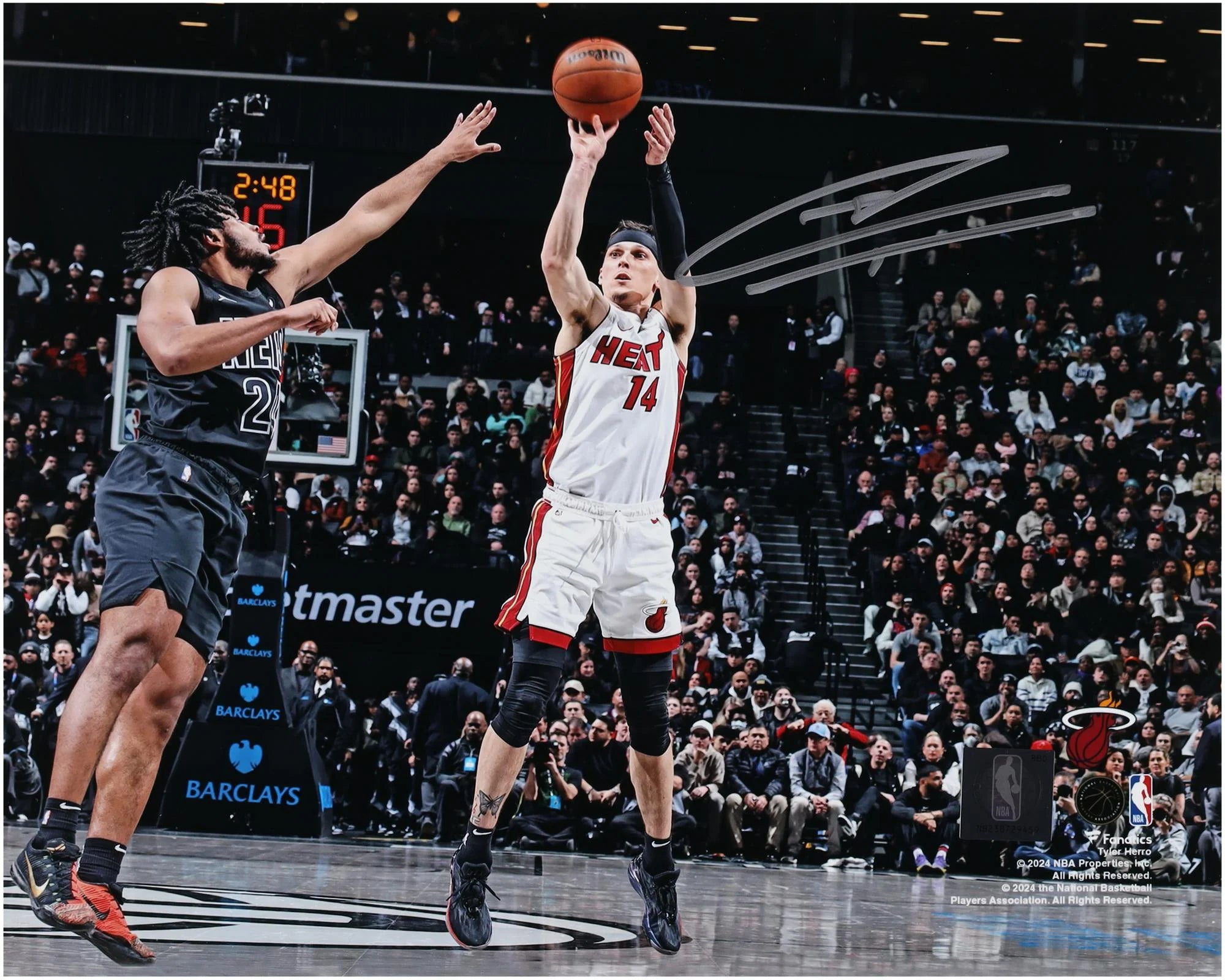 Tyler Herro Miami Heat Autographed 8 x 10 Shooting vs. Minnesota Timberwolves Photograph - Fanatics Authentic Certified